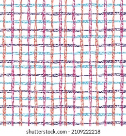 Indian, Mexican, folk pattern. geometric intersecting striped illustration vintage gingham texture.