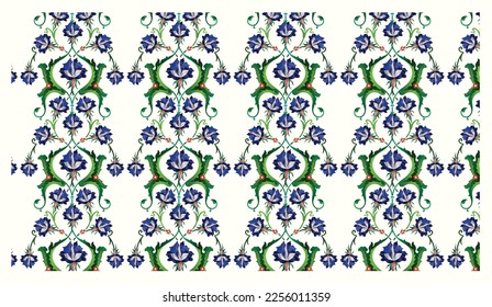 Indian Mughal Inlay vector art work pattern background 