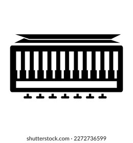 Indian music instrument Harmonium or Harmonica. Artistic Harmonium beautiful vector Music Instruments.eps