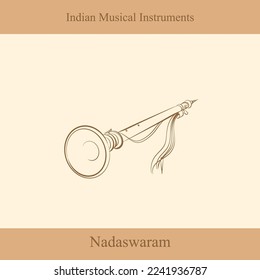 indian music instruments line drawing vector