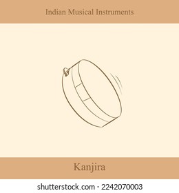 indian musical instruments line drawing vector