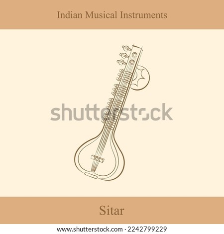 Sitar Drawing | Free download on ClipArtMag