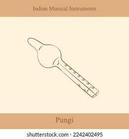 vector de línea de instrumentos musicales indios