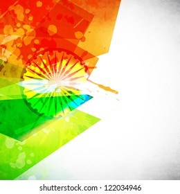 Indian Nation Flag colors background with Asoka wheel. EPS 10.