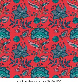 Indian National Paisley Ornament Cotton Linen Stock Vector (Royalty ...