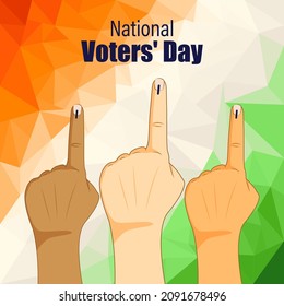 Indian national voters day-vector illustration