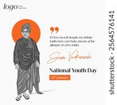 Indian National Youth Day Social Media Post