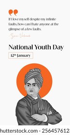 Indian National Youth Day Social Media Post