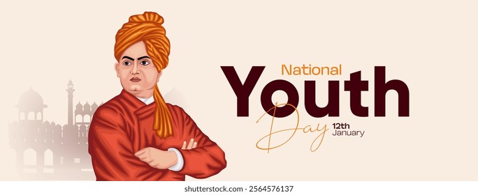 Indian National Youth Day Social Media Post