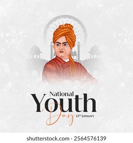 Indian National Youth Day Social Media Post