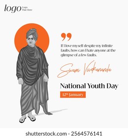 Indian National Youth Day Social Media Post