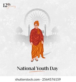 Indian National Youth Day Social Media Post