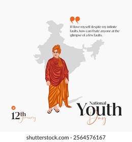 Indian National Youth Day Social Media Post