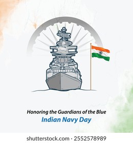 Afiche del 4 de diciembre del Día de la Armada India 