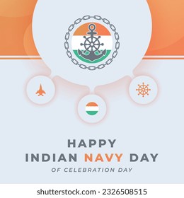 Ilustración de diseño vectorial del Día de la Marina India para fondo, afiche, cartel, publicidad, tarjeta de felicitación