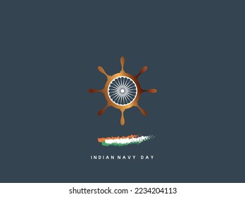 Concepto del Día de la Marina India. Ilustración vectorial.