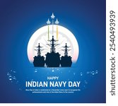 indian navy day. indian navy day  creative banner, poster, social media post, postcard, background, backdrop, template, greetings card, flyer design etc. 