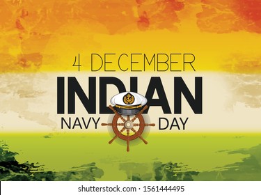 Indian navy day poster, banner. Indian national celebration.