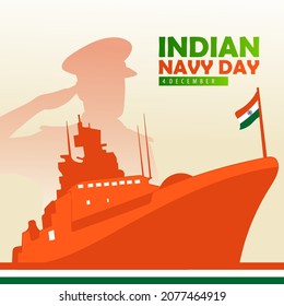 Premium Vector | Vector illustration of indian navy day.