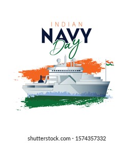 Indian Navy Day Poster Illustration