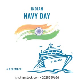 Día de la Marina India, Diseño de ilustraciones vectoriales.