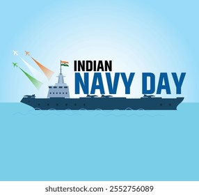 Día de la Armada India, un concepto de Ilustración vectorial de la celebración del Día de la Armada India