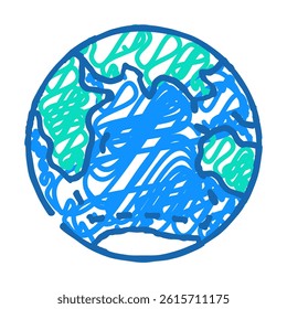 indian ocean map doodle icon sketch vector. indian ocean map sign. isolated symbol illustration
