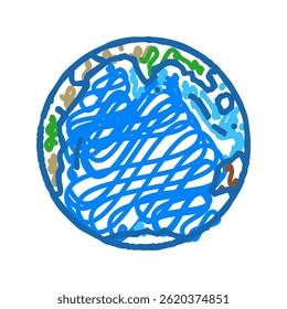 indian ocean map doodle icon sketch vector. indian ocean map sign. isolated symbol illustration
