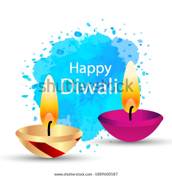 Indian Oil Lamp Diwali Vector Art Stock Vector (Royalty Free