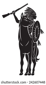 Indian on horseback