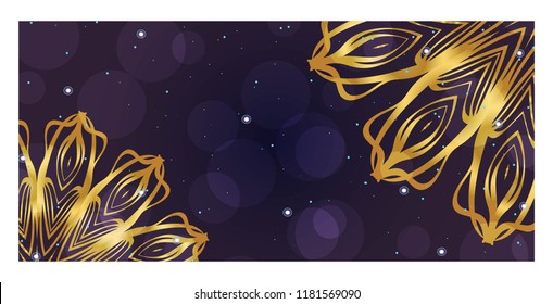 Indian Ornament Illustration Concept. Ethnic, Colorful Henna Mandala Design. Vector Decorative Layout Design.