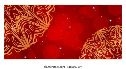 Indian Ornament Illustration Concept. Ethnic, Colorful Henna Mandala Design. Vector Decorative Layout Design.