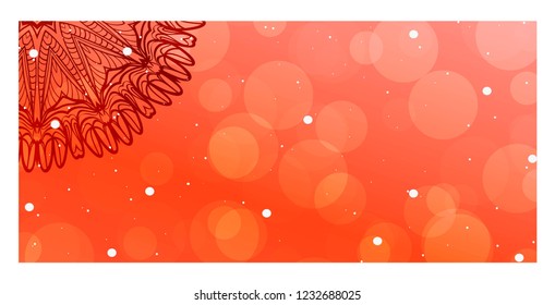 Indian Ornament Illustration Concept. Ethnic, Colorful Henna Mandala Design. Vector Decorative Layout Design.
