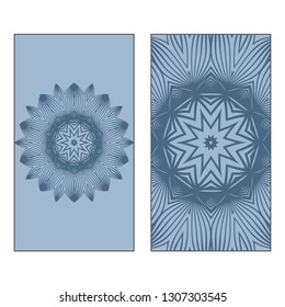 Indian Ornament Illustration Concept. Ethnic, Colorful Henna Mandala Design. Vector Decorative Layout Design. Pastel blue color.