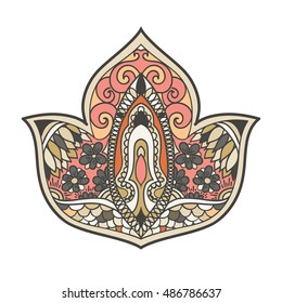 indian ornament paisley vector floral design elements or motifs template for cards, banners and other.