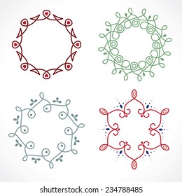 Indian ornament. round frames