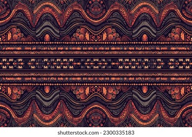 Indian ornament tribal pattern. Abstract traditional folk ancient antique tribal ethnic graphic line. Ornate elegant luxury vintage retro style. Texture textile fabric ethnic Indian patterns.