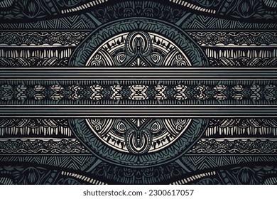 Indian ornament tribal pattern. Abstract traditional folk ancient antique tribal ethnic graphic line. Ornate elegant luxury vintage retro style. Texture textile fabric ethnic Indian patterns.