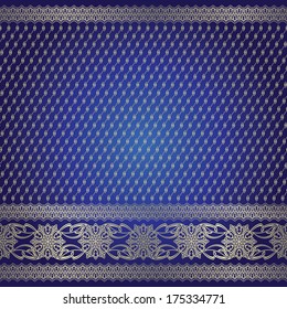 Indian ornamental background pattern. Seamless gold vector illustration.