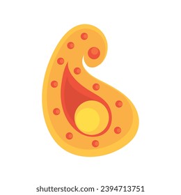 vector de ilustración paisley indian aislado