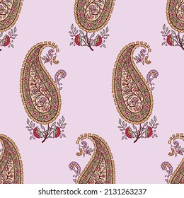 Indian paisley seamless pattern design