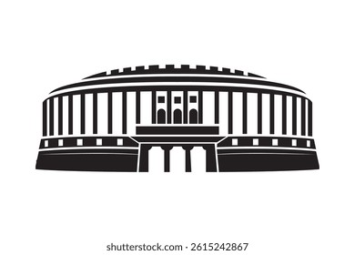 Indian Parliament Structure vector isolated