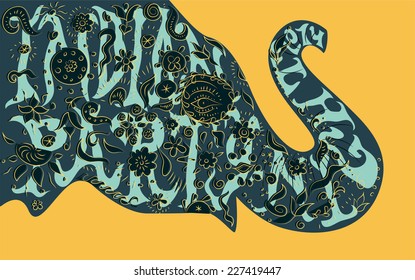 Indian Party. Vector decorative background.