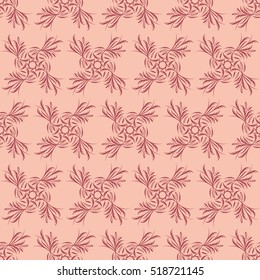 Indian pattern. Arabic, islamic, ethnic, oriental motifs. Mandala seamless pattern. Bohemian background. Print for fabric and paper. Vector illustration