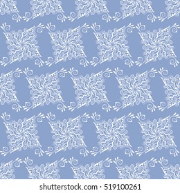 Indian pattern. Arabic, islamic, ethnic, oriental motifs. Mandala seamless pattern. Bohemian background. Print for fabric and paper. Vector illustration