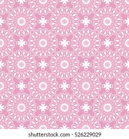 Indian pattern. Arabic, islamic, ethnic, oriental motifs. Mandala seamless pattern. Bohemian background. Print for fabric and paper. Vector illustration
