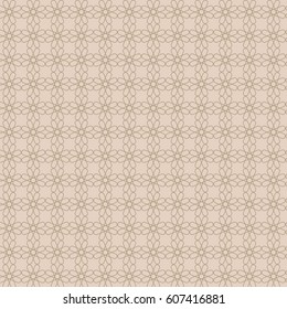 Indian pattern. Arabic, islamic, ethnic, oriental motifs. Mandala seamless pattern. Bohemian background. Print for fabric and paper. Vector illustration