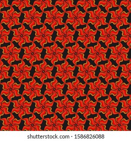 Indian pattern. Arabic, Islamic, Japanese motifs. Mandala seamless pattern. Bohemian ethnic background. Print for fabric. Vector illustration