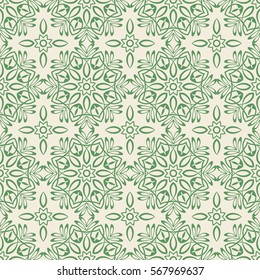 Indian pattern. Arabic, islamic, japanese motifs. Mandala seamless pattern. Ethnic bohemian background. Wrapping and scrapbook paper. Print for fabric. Vector illustration