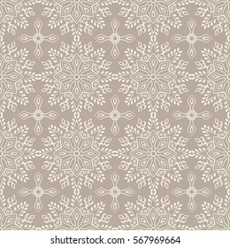 Indian pattern. Arabic, islamic, japanese motifs. Mandala seamless pattern. Ethnic bohemian background. Wrapping and scrapbook paper. Print for fabric. Vector illustration